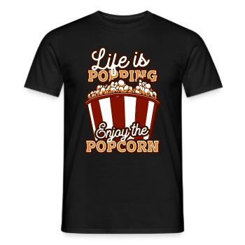 Popcorn Liebhaber Kino Film Snack - Männer T-Shirt - Schwarz - Vorne - AI Model Male 178 light (178cm)