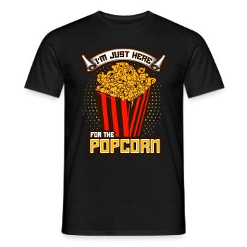 Popcorn Liebhaber Kino Film Snack - Männer T-Shirt - Schwarz - Vorne - AI Model Male 178 light (178cm)