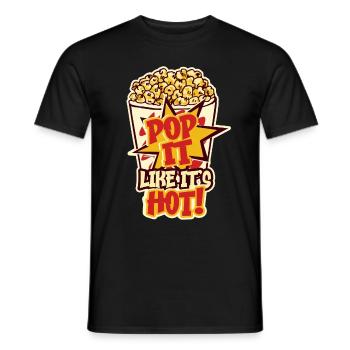 Popcorn Liebhaber Kino Film Snack - Männer T-Shirt - Schwarz - Vorne - AI Model Male 178 light (178cm)