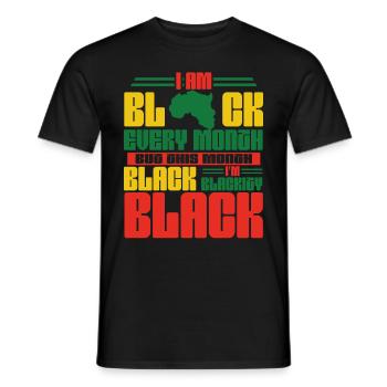 Schwarze Geschichte Monat Juneteenth Afroamerikane - Männer T-Shirt - Schwarz - Vorne - AI Model Male 178 light (178cm)