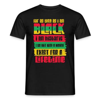 Schwarze Geschichte Monat Juneteenth Afroamerikane - Männer T-Shirt - Schwarz - Vorne - AI Model Male 178 light (178cm)
