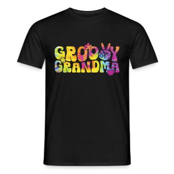 Groovy Mutter Passende Familie Am 1. Geburtstag - Männer T-Shirt - Schwarz - Vorne - AI Model Male 178 light (178cm)