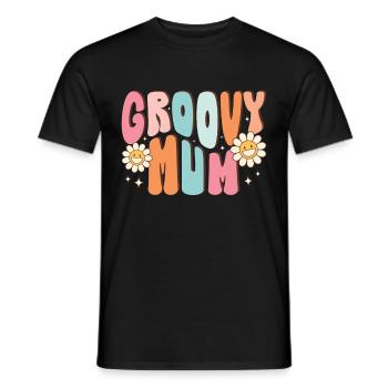 Groovy Mutter Passende Familie Am 1. Geburtstag - Männer T-Shirt - Schwarz - Vorne - AI Model Male 178 light (178cm)