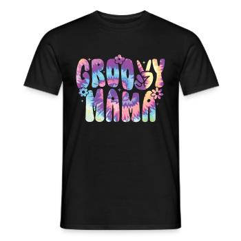 Groovy Mutter Passende Familie Am 1. Geburtstag - Männer T-Shirt - Schwarz - Vorne - AI Model Male 178 light (178cm)