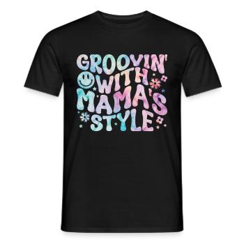Groovy Mutter Passende Familie Am 1. Geburtstag - Männer T-Shirt - Schwarz - Vorne - AI Model Male 178 light (178cm)