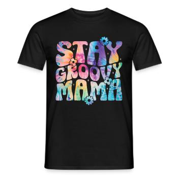 Groovy Mutter Passende Familie Am 1. Geburtstag - Männer T-Shirt - Schwarz - Vorne - AI Model Male 178 light (178cm)