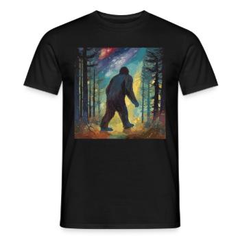 Gemälde Kunst Sasquatch Funny Graphic Acts - Männer T-Shirt - Schwarz - Vorne - AI Model Male 178 light (178cm)
