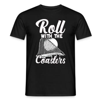 Roller Coaster Amusement Park Roller Coaster Ride - Men's T-Shirt - black - Front - AI Model Male 178 light (178cm)