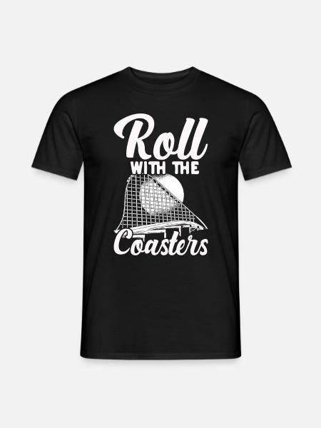 Achterbahnvergnügungspark Achterbahnfahrt - Männer T-Shirt - Schwarz