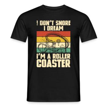 Parc d’attractions Roller Coaster Roller Coaster Ride - T-shirt homme - noir - Devant - AI Model Male 178 light (178cm)