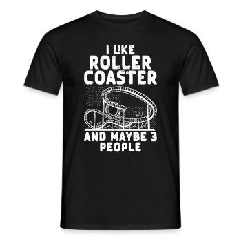 Parc d’attractions Roller Coaster Roller Coaster Ride - T-shirt homme - noir - Devant - AI Model Male 178 light (178cm)