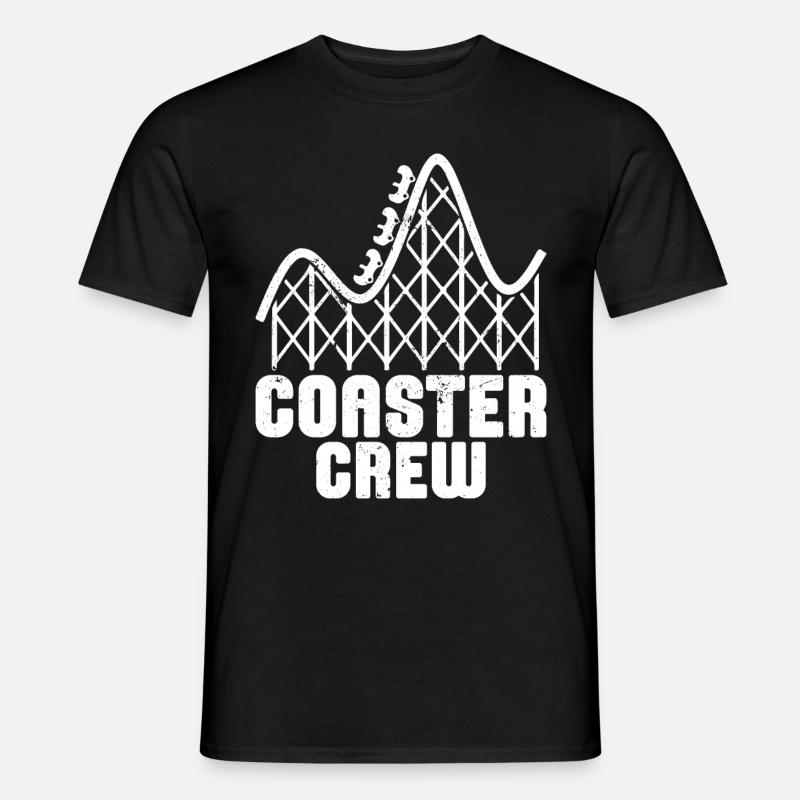 Achterbahnvergnügungspark Achterbahnfahrt - Männer T-Shirt - Schwarz