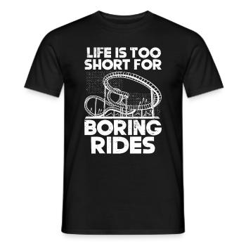 Montagnes russes, parc d’attractions, montagnes russes, manège - T-shirt homme - noir - Devant - AI Model Male 178 light (178cm)
