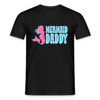 Fête d’anniversaire sirène famille assortie - T-shirt homme - noir - Devant - AI Model Male 178 light (178cm)