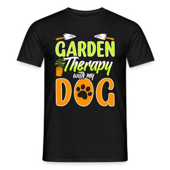 Garden and Dogs Planters Gifts Gardeners - Men's T-Shirt - black - Front - AI Model Male 178 light (178cm)