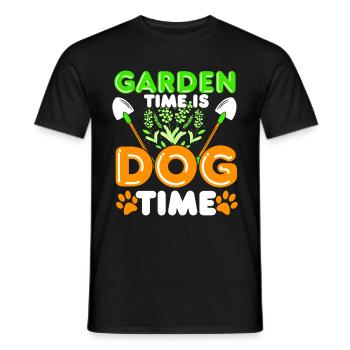 Garden and Dogs Planters Gifts Gardeners - Men's T-Shirt - black - Front - AI Model Male 178 light (178cm)