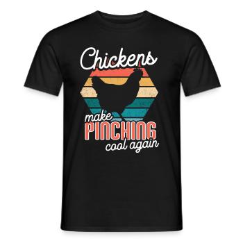 Amoureux de la poule Fermier Poulailler Amoureux de la poule - T-shirt homme - noir - Devant - AI Model Male 178 light (178cm)