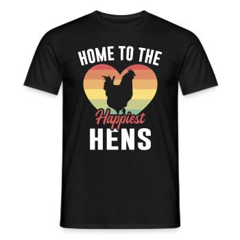 Amoureux de la poule Fermier Poulailler Amoureux de la poule - T-shirt homme - noir - Devant - AI Model Male 178 light (178cm)