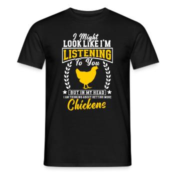 Amoureux de la poule Fermier Poulailler Amoureux de la poule - T-shirt homme - noir - Devant - AI Model Male 178 light (178cm)