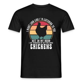 Amoureux de la poule Fermier Poulailler Amoureux de la poule - T-shirt homme - noir - Devant - AI Model Male 178 light (178cm)