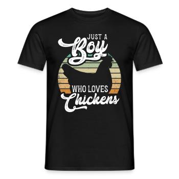 Amoureux de la poule Fermier Poulailler Amoureux de la poule - T-shirt homme - noir - Devant - AI Model Male 178 light (178cm)