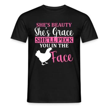 Amoureux de la poule Fermier Poulailler Amoureux de la poule - T-shirt homme - noir - Devant - AI Model Male 178 light (178cm)