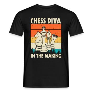 Schachspieler Stücke Schachliebhaber Mädchen - Männer T-Shirt - Schwarz - Vorne - AI Model Male 178 light (178cm)
