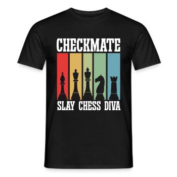 Schachspieler Stücke Schachliebhaber Mädchen - Männer T-Shirt - Schwarz - Vorne - AI Model Male 178 light (178cm)