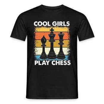 Schachspieler Stücke Schachliebhaber Mädchen - Männer T-Shirt - Schwarz - Vorne - AI Model Male 178 light (178cm)