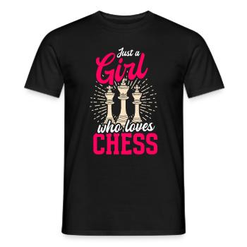 Schachspieler Stücke Schachliebhaber Mädchen - Männer T-Shirt - Schwarz - Vorne - AI Model Male 178 light (178cm)