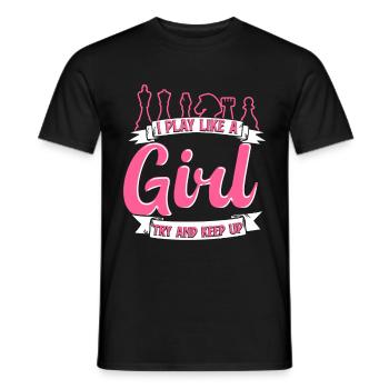 Schachspieler Stücke Schachliebhaber Mädchen - Männer T-Shirt - Schwarz - Vorne - AI Model Male 178 light (178cm)