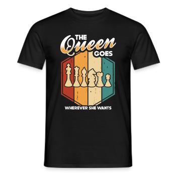 Schachspieler Stücke Schachliebhaber Mädchen - Männer T-Shirt - Schwarz - Vorne - AI Model Male 178 light (178cm)