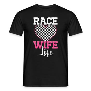 Race Woman Racing Quotes Car Racer Driver - Men's T-Shirt - black - Front - AI Model Male 178 light (178cm)