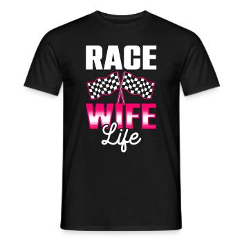 Race Woman Racing Quotes Car Racer Driver - Men's T-Shirt - black - Front - AI Model Male 178 light (178cm)