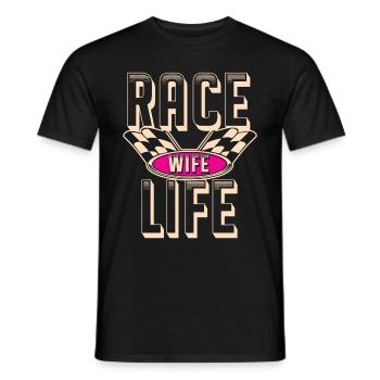Race Woman Racing Quotes Car Racer Driver - Men's T-Shirt - black - Front - AI Model Male 178 light (178cm)