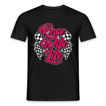 Race Woman Racing Quotes Car Racer Driver - Men's T-Shirt - black - Front - AI Model Male 178 light (178cm)