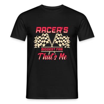 Race Woman Racing Quotes Car Racer Driver - Men's T-Shirt - black - Front - AI Model Male 178 light (178cm)