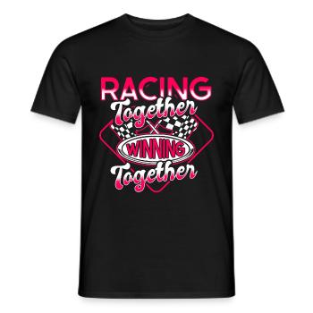 Race Woman Racing Quotes Car Racer Driver - Men's T-Shirt - black - Front - AI Model Male 178 light (178cm)