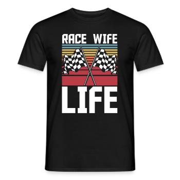 Race Woman Racing Quotes Car Racer Driver - Men's T-Shirt - black - Front - AI Model Male 178 light (178cm)