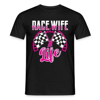 Race Woman Racing Quotes Car Racer Driver - Men's T-Shirt - black - Front - AI Model Male 178 light (178cm)