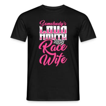 Race Woman Racing Quotes Car Racer Driver - Men's T-Shirt - black - Front - AI Model Male 178 light (178cm)