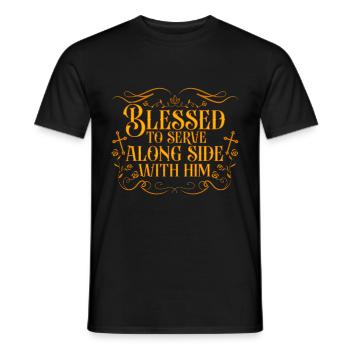 Pasteur Femme Jésus Appréciation de l’Église Chrétienne - T-shirt homme - noir - Devant - AI Model Male 178 light (178cm)