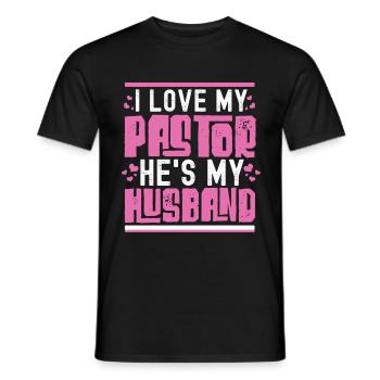 L’épouse du pasteur Jesus Christian Church appréciation - T-shirt homme - noir - Devant - AI Model Male 178 light (178cm)
