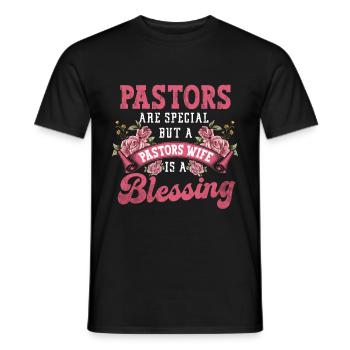 L’épouse du pasteur Jesus Christian Church appréciation - T-shirt homme - noir - Devant - AI Model Male 178 light (178cm)