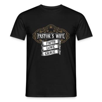 L’épouse du pasteur Jesus Christian Church appréciation - T-shirt homme - noir - Devant - AI Model Male 178 light (178cm)