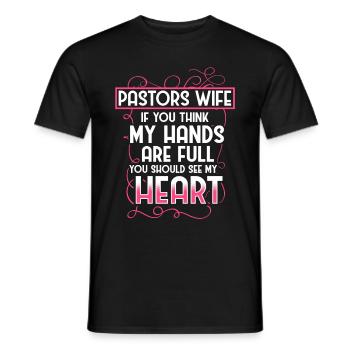L’épouse du pasteur Jesus Christian Church appréciation - T-shirt homme - noir - Devant - AI Model Male 178 light (178cm)