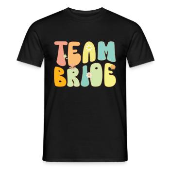 Demoiselle d’honneur fille groovy bachelorette - T-shirt homme - noir - Devant - AI Model Male 178 light (178cm)