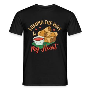 Philippines Lumpia Lovers Filipino Food - Men's T-Shirt - black - Front - AI Model Male 178 light (178cm)