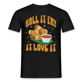 Philippines Lumpia Lover Filipino Food - Men's T-Shirt - black - Front - AI Model Male 178 light (178cm)