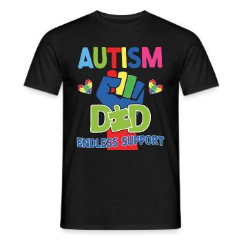 Autismusbewusstsein Unterstützen Autistische - Männer T-Shirt - Schwarz - Vorne - AI Model Male 178 light (178cm)